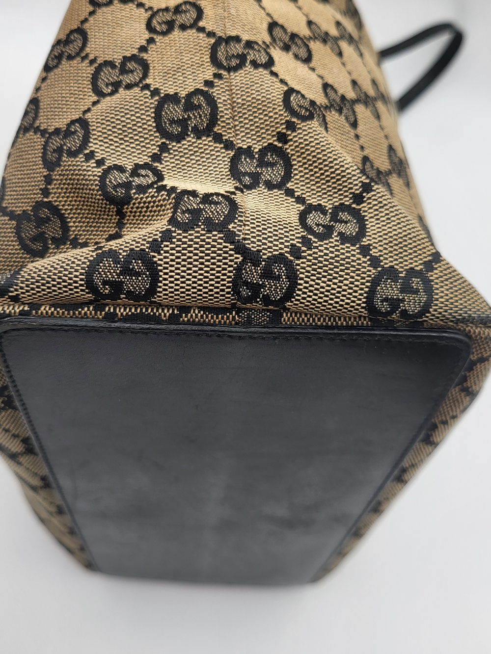 Gucci Tote Medium Bag GG Canvas & Black Leather...Authentic.... - Picture 16 of 16